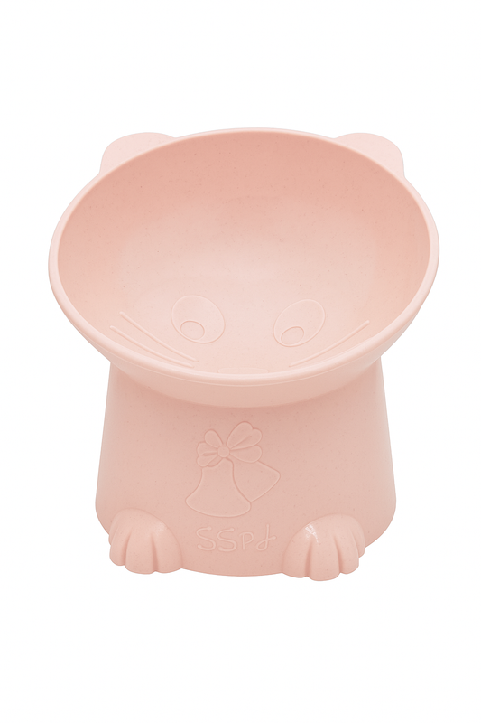 Bol Înălțat pentru Pisici și Căței Mici – Design Ergonomic și Antiderapant