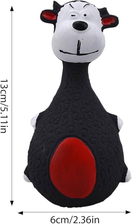 Jucărie pentru câini din cauciuc non-toxic – model vacă, 13 cm