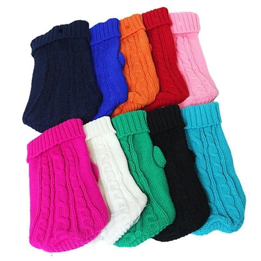 Pulover tricotat pentru câini